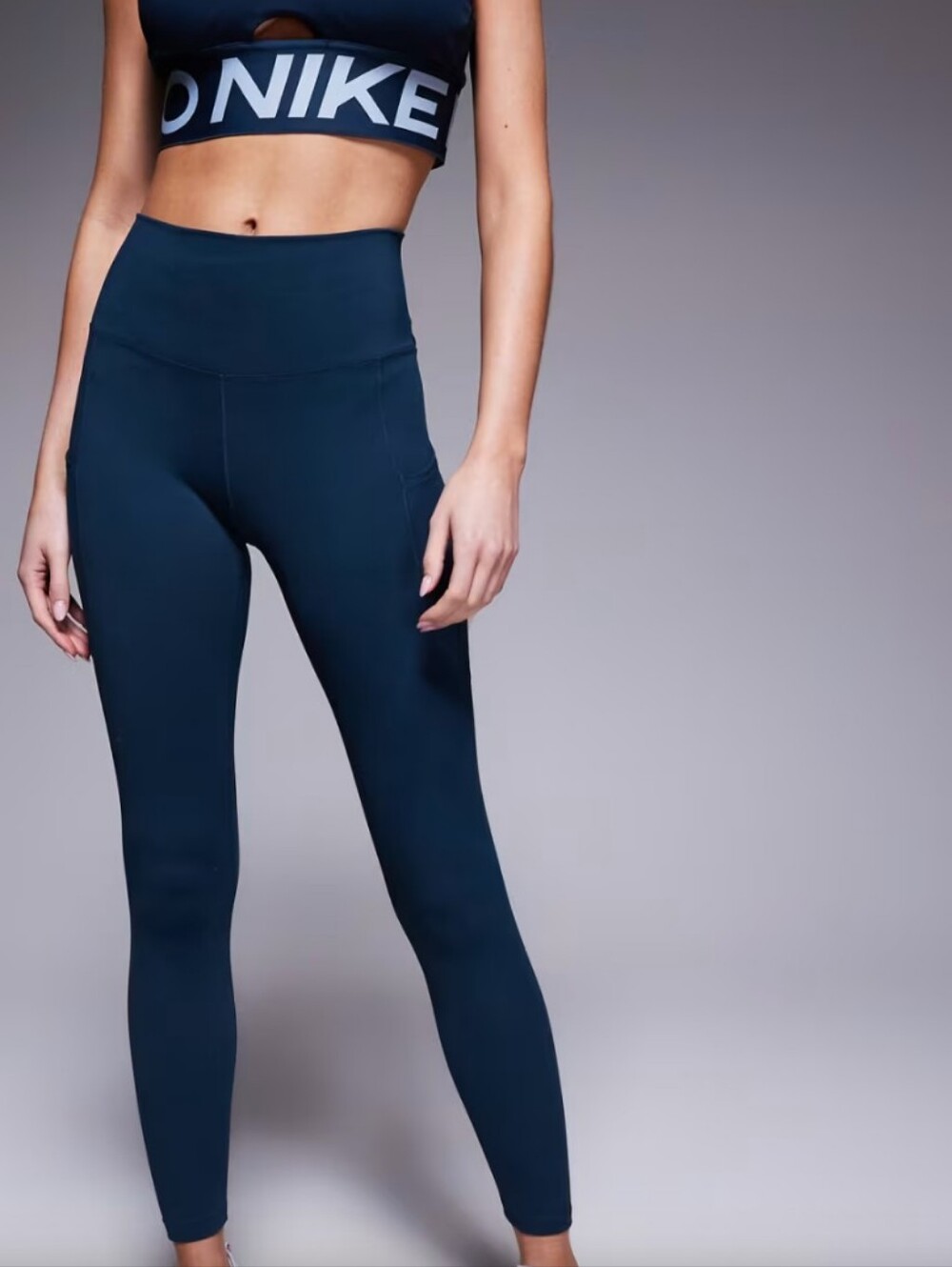 Nike One Dri Fit Dark Navy High-Waist Leggings